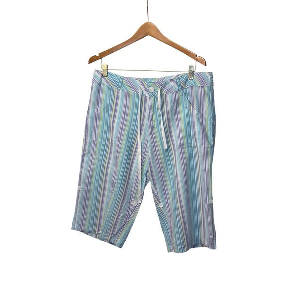 Fresh Produce Multi color Capri Pants Drawstring Casual Womens Sz L - Picture 1 of 8